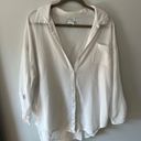 White Gauze Button Down Size L Photo 1