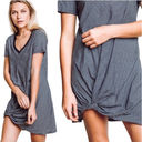 n:philanthropy  V-neck Mini T Shirt Dress Supima Cotton Twist Front Blue White S Photo 1