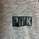 Victoria's Secret WOMEN’S VS PINK Long Sleeve Gray Shirt Black Mesh Sides Size M Oversized Photo 4