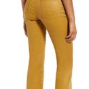 AG Adriano Goldschmied AG The Quinne Coated Hi Waist Cropp Flare Jeans Mustard Gold Size 31 Photo 1