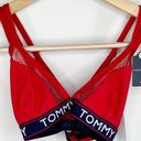 Tommy Hilfiger  Red Mesh Trim Triangle Bralette Bra Women's Size X-Small XS NWT Photo 6