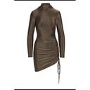 n:philanthropy  Demetra Mini Dress Metallic Gold Black Sparkle Size Large Ladies Photo 4