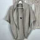 Natori Womens  Wool Knit Shawl beige cocoon sweater Size Small Khaki Colored Photo 2