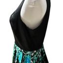 Mango  Black Blue Green Bubble Dress Sz 6 Photo 5