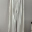 Lulus  White Wide Leg Side Slit Split Leg Pants Back Zip Lined Small Photo 1