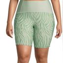 Xersion  Quick Dry Plus Bike Short Size 1X New Green Zebra Photo 0