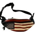 American Flag faux leather Fanny Pack Red Photo 0