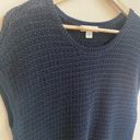 Coldwater Creek  Black Crochet Open Knit Cap Sleeve Pullover Womens XL Classic Photo 10