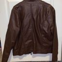 Brown Leather Jacket Oversized Photo 4