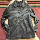 90s oversized genuine lambskin longline leather coat jacket black buttery Size L Photo 1