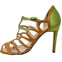 Manolo Blahnik  vintage satin leather cut out strappy sandals size 37 US 6.5-7 Photo 6