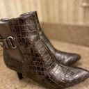 Anne Klein  size 5 womens alligator skin booties Photo 0