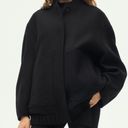 ZARA NWT  Black Wool Blend Oversized Bomber Jacket Size Small Photo 1