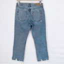 GRLFRND  Tatum Straight Leg Crop Jeans Curved Frayed Hem NWOT Photo 2