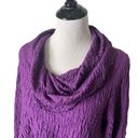 Habitat  Clothes To Live In Crinkle Tunic Purple Cowl Neck Textured Women‎ Size S Photo 5