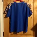 Tracy Reese for Neiman Marcus /Target Blue Ecru Sequined Blouse Top $79.99 EUC S Photo 2