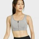 All In Motion Women's Medium Support Zip-Front Seamless Bra -  Light Gray Size XS Photo 0