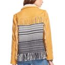 Nordstrom Chaser Leather Fringe Lined Jacket size S Small Photo 1