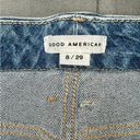 Good American  Good Classic Raw Hem High Waist Slim Jeans Blue940 Photo 4