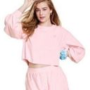 Stoney Clover Lane matching set baby pink terry cloth sweatshirt boxer short Photo 1
