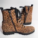 Donald Pliner  Boots Size 7 Leather Animal Print Classic Hiker Design Suede NEW Photo 6