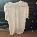 Noisy May  nwt large long top buttons short sleeve light airy L off white cool Photo 3