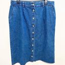 Cabin creek  y2k 90s Midi Button Front Denim Jean Skirt Photo 0