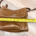 Liz Claiborne  brown handbag faux croc leather purse shoulder bag handbag Photo 3