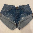 One Teaspoon Denim Shorts Distressed Photo 0