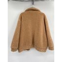 I am gia I.AM.GIA Pixie Caramel Tan Zip Up Sherpa Teddy Coat Size XS FLAWED Photo 21