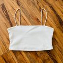 SheIn White Ribbed Cropped Cami Top Photo 1