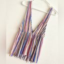 Urban Outfitters  Isla Plunge Babydoll Rainbow Stripe V Cut Tank Top Size Small Photo 50