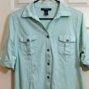 Style & Co #1992 - Seafoam  Button Up Blouse Size PL GUC Photo 2