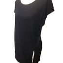 Max Studio  black scoop neck long asymmetrical tunic that can be tied on the side Photo 4