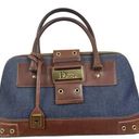 Christian Dior  Street Chic Uptown Denim & Leather Top Handle Bag Purse Photo 0