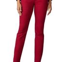 Lee NWT  Secretly Shapes Straight Leg Embellished Jeans Rouge Red 12 Petite Photo 0