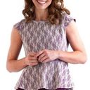 Matilda Jane Floral Lace Peplum Top Photo 0