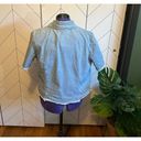 Vintage 90s Expressions Button down Short Sleeve Jean Denim Shirt Jacket Size XL Blue Photo 1