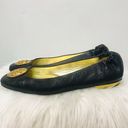 Juicy Couture  black flats with gold symbol sz 9.5 Photo 5