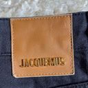 Jacquemus  La Riviera Wide Leg Cropped Jeans in Black Size 27 Photo 8