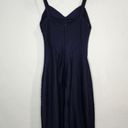 Torn By Ronny Kobo  Navy Blue V Neck Sleeveless Women Small Mini Cocktail Dress Photo 7