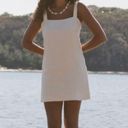 W By Worth White Cotton Square Neck Dress Photo 0