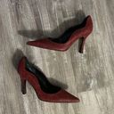 Tommy Hilfiger  Stiletto Heels Red Leather Size 5.5 Photo 1
