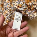 Old Navy  Women’s Puff-Sleeve Square-Neck Orange Floral Babydoll Blouse Medium Photo 5