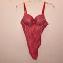 Daisy Fuentes Medium Coral Pink #Lace Bodysuit Photo 1