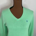 Ralph Lauren  Sport 100% cotton classic fit polo v-neck sweater lime green size L Photo 4