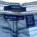 Bill Blass  Womens 14 Vintage Blue White Stripe Cufffed High Rise Bermuda Shorts Photo 5