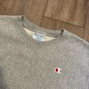 Champion reverse weave gray crewneck crop sweater Photo 1