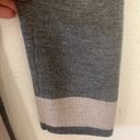 Talbots  women's medium merino wool cardigan open front striped tan gray cream Photo 4