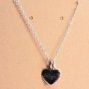 DOUBLE Heart necklace chain embossed "Love You" Gold and Silver Tone w/ CZ Photo 2